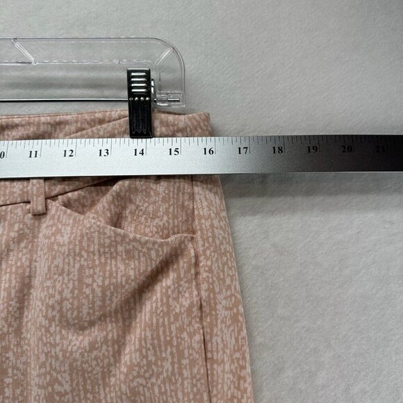 Nine West Pants Womens 10 Slim Ankle Printed Trouser Stretch Cotton Blend Orange - Picture 9 of 11